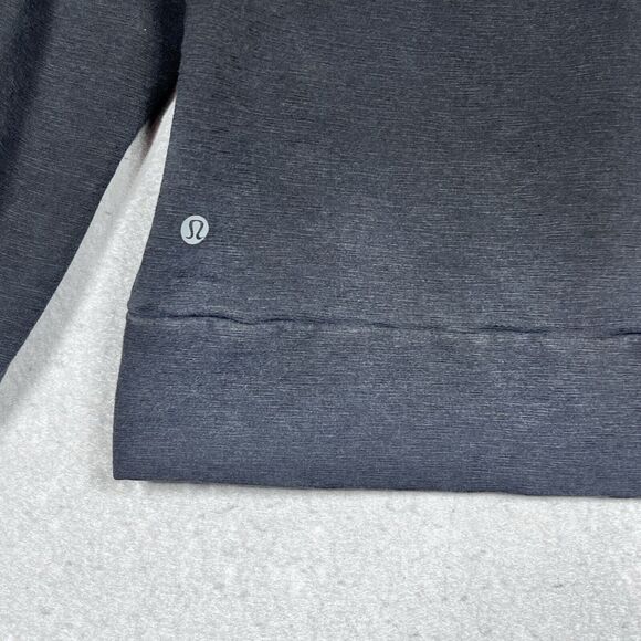 Lululemon Crewneck Sweatshirt Mens Size Medium Gray Charcoal Black Pullover - Picture 8 of 9